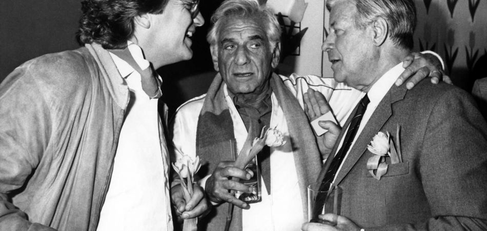 Justus Frantz, Leonard Bernstein and Helmut Schmidt Justus Frantz, Leonard Bernstein and Helmut Schmidt