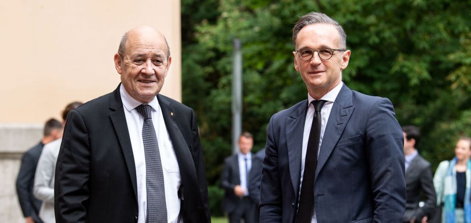 The foreign ministers of Germany and France, Heiko Maas and Jean-Yves Le Drian The foreign ministers of Germany and France, Heiko Maas and Jean-Yves Le Drian