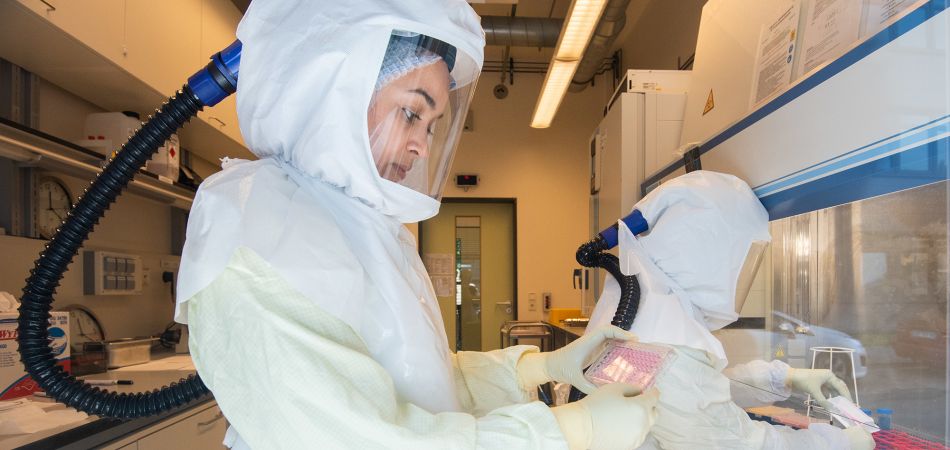 A researcher at the Helmholtz Centre for Infection Research A researcher at the Helmholtz Centre for Infection Research