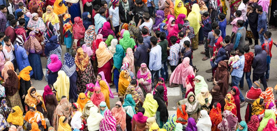 Demonstration for better wages in Bangladesh Demonstration for better wages in Bangladesh