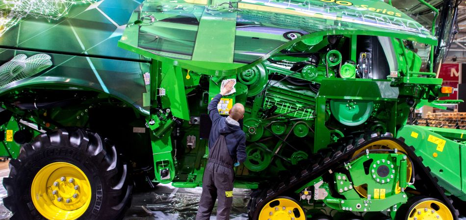 High-tech: combine harvester produced by John Deere High-tech: combine harvester produced by John Deere