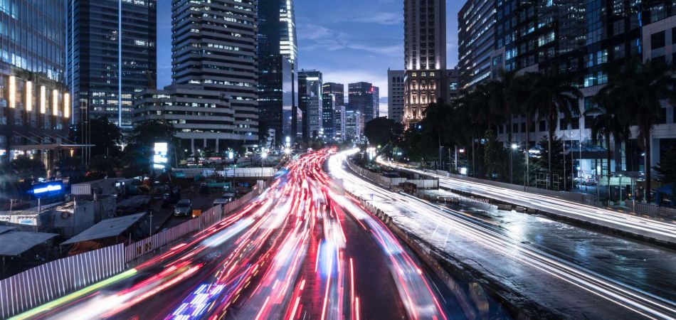 Rush hour in Jakarta’s business district Rush hour in Jakarta’s business district