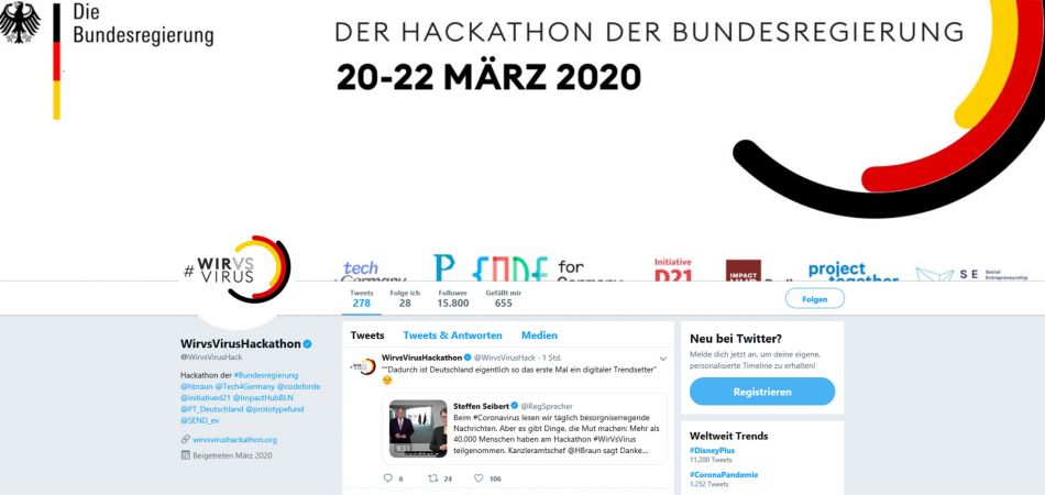 Corona-Hackathon Corona-Hackathon