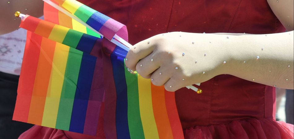 Gökkuşağı bayrağı cinsel çeşitliliği kabulün sembolü. Gökkuşağı bayrağı cinsel çeşitliliği kabulün sembolü.