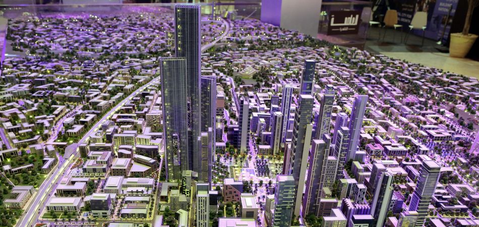 Une maquette de la nouvelle capitale égyptienne Une maquette de la nouvelle capitale égyptienne