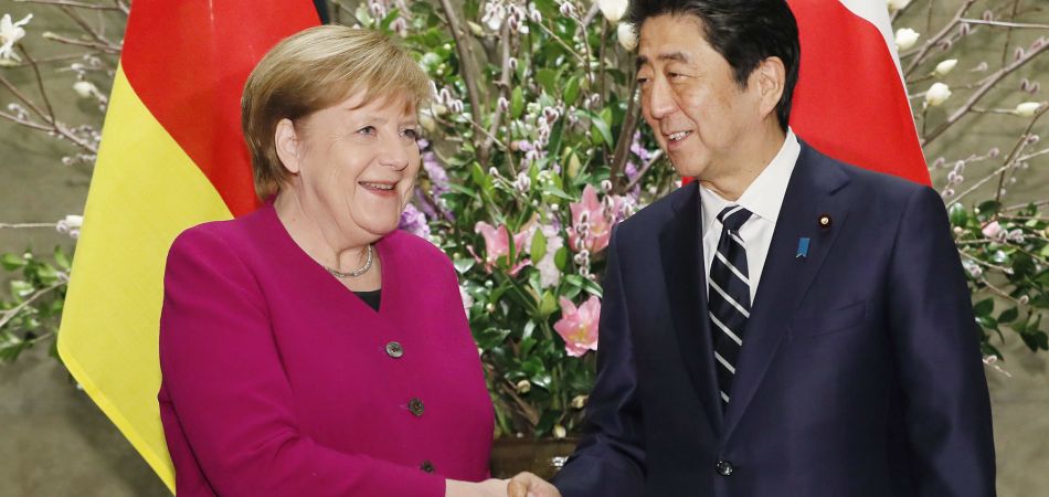 Angela Merkel und Shinzo Abe Angela Merkel und Shinzo Abe