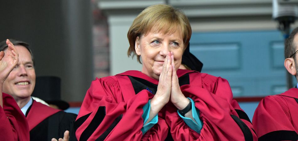 Angela Merkel zu Gast an der Harvard University Angela Merkel zu Gast an der Harvard University