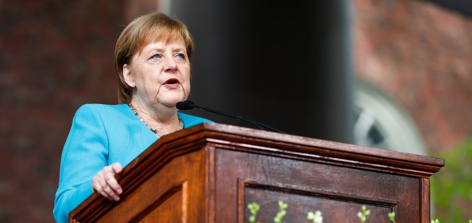 Angela Merkel an der Harvard Universität Angela Merkel an der Harvard Universität