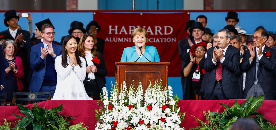 Angela Merkel an der Harvard Universität Angela Merkel an der Harvard Universität