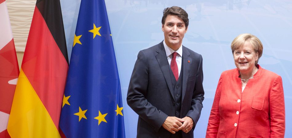 Premierminister Trudeau und Bundeskanzlerin Merkel Premierminister Trudeau und Bundeskanzlerin Merkel