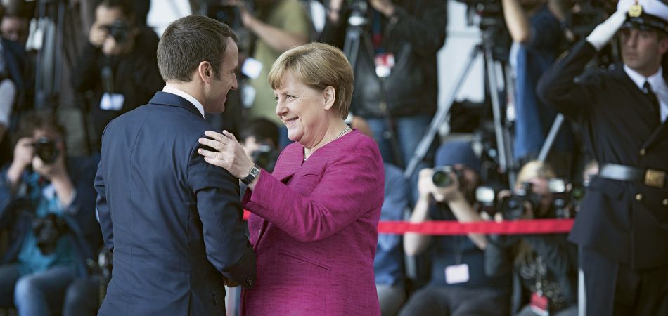 German Federal Chancellor Angela Merkel and French President Emmanuel Macron German Federal Chancellor Angela Merkel and French President Emmanuel Macron