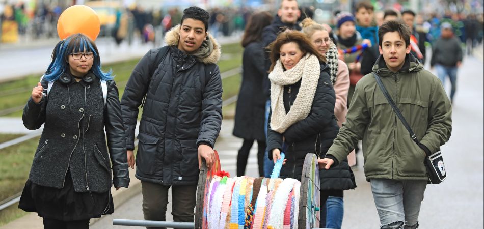 Für Toleranz: „Meile der Demokratie“ in Magdeburg. Für Toleranz: „Meile der Demokratie“ in Magdeburg.