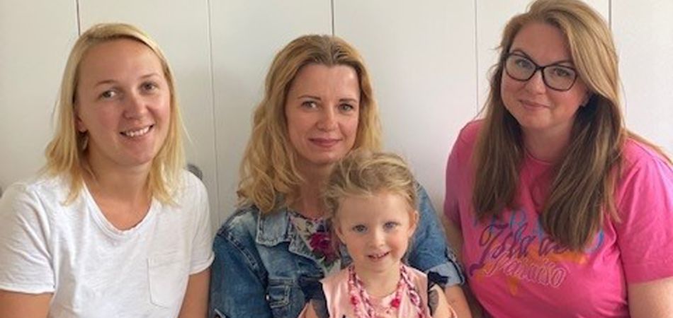 V. l. n. r.: Viktoriya, Elena und Ellina flohen aus der Ukraine. V. l. n. r.: Viktoriya, Elena und Ellina flohen aus der Ukraine.