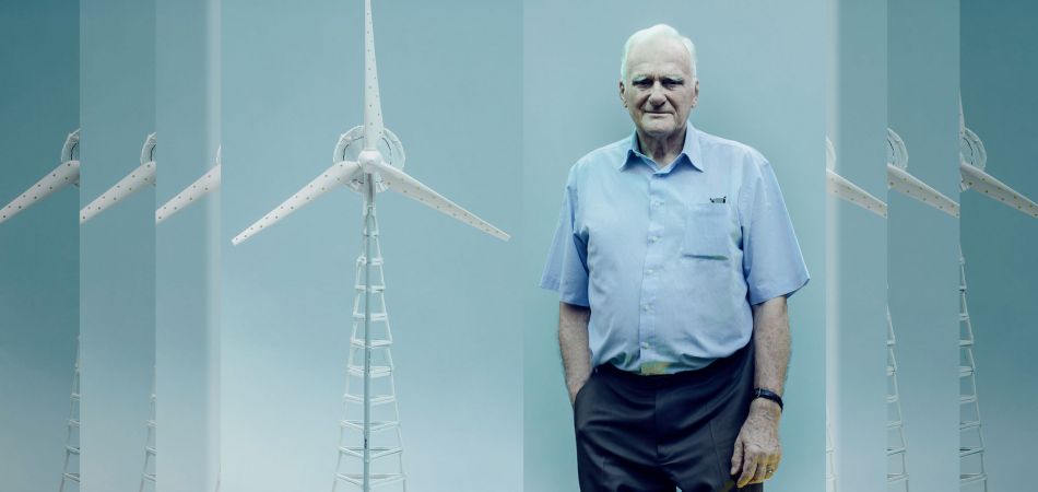 Horst Bendix und sein Höhenwindrad Horst Bendix und sein Höhenwindrad