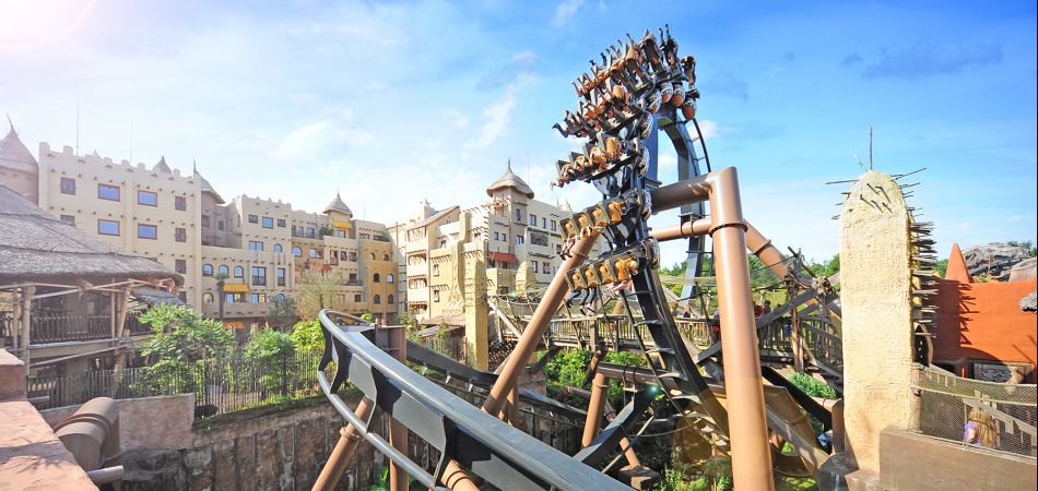 “Black Mamba” rollercoaster in Phantasialand “Black Mamba” rollercoaster in Phantasialand