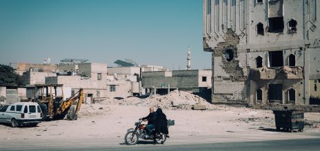 War damage in the Duma district of Damascus