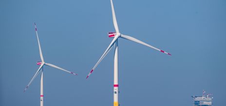 Wind farm off the Baltic Sea island of Rügen