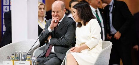 Scholz and Baerbock at the 2024 Climate Dialogue 