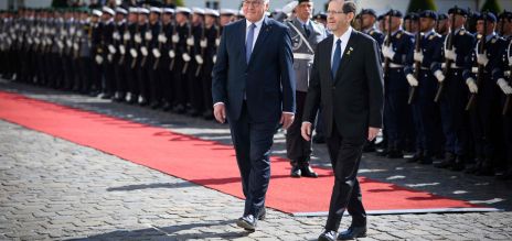 Frank-Walter Steinmeier e Izchak Herzog 