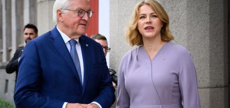 Le président allemand Steinmeier et la Première ministre Silina