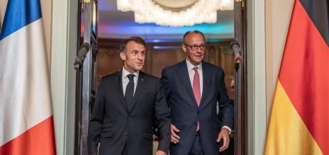 Emmanuel Macron and Friedrich Merz in Berlin 
