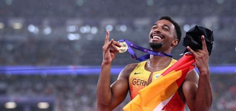 Leo Neugebauer with his gold medal.  