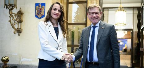 Johann Wadephul avec la ministre des Affaires étrangères roumaine Oana Toiu