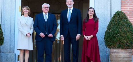 Federal President Frank-Walter Steinmeier and his wife Elke Büdenbender with King Felipe VI and Queen Letizia in Spain.