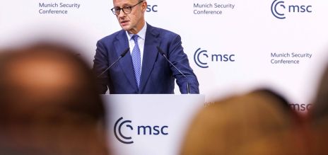 Federal Chancellor Friedrich Merz at the Munich Security Conference. 