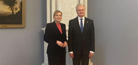 Julia Klöckner y Gitanas Nausėda