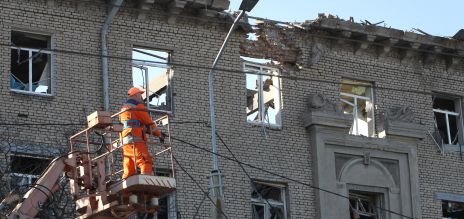 Repair work in Dnipro in Ukraine