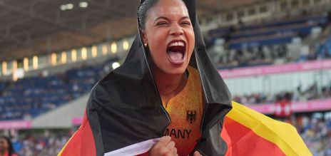 Yemisi Mabry at the European Athletics Championships in Birmingham