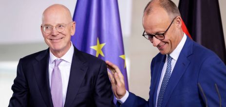 Martin Blessing (left) and Friedrich Merz