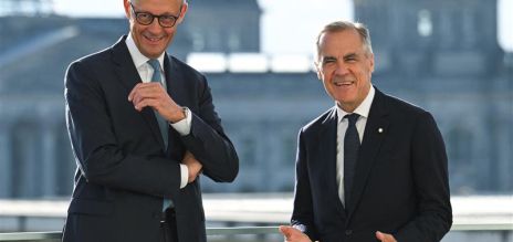 Friedrich Merz (left) and Mark Carney 