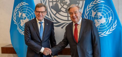 El ministro de Asuntos&nbsp;Exteriores, Johann&nbsp;Wadephul (izqda.), y el secretario&nbsp;general de la ONU, António&nbsp;Guterres