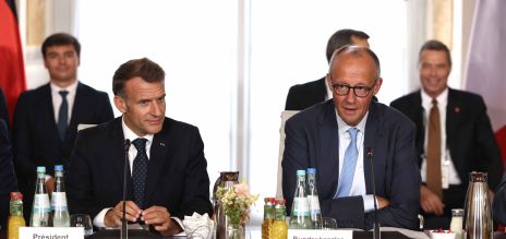 Friedrich Merz (à droite) et Emmanuel Macron 
