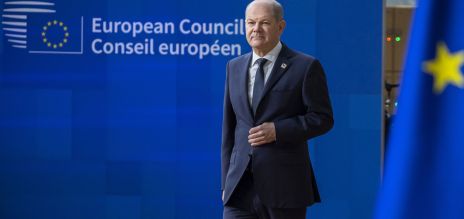 Chanceler federal, Scholz, na cúpula da UE em Bruxelas 