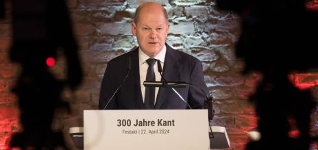 German Chancellor Olaf Scholz pays tribute to Immanuel Kant 
