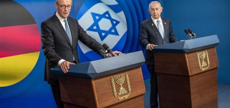 Friedrich Merz (left) and Benjamin Netanjahu 