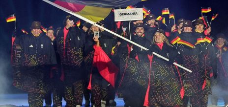 Flag bearer Katharina Schmid 
