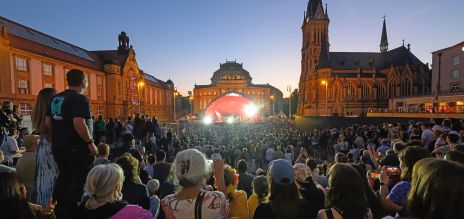 A stage at the Kosmos Festival in summer 2025.