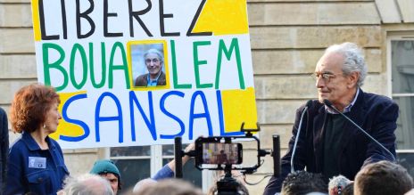 Sansal’s imprisonment in Algeria met with sharp criticism, especially in France, here at a protest rally in Paris.  