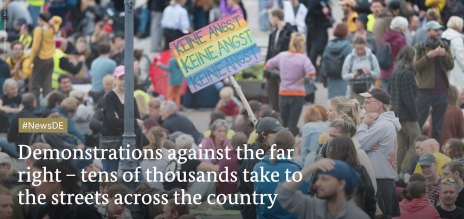 Demonstrations against the far right – tens of thousands take to the streets