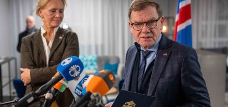 Johann Wadephul mit der isländischen Außenministerin Katrín Gunnarsdóttir 