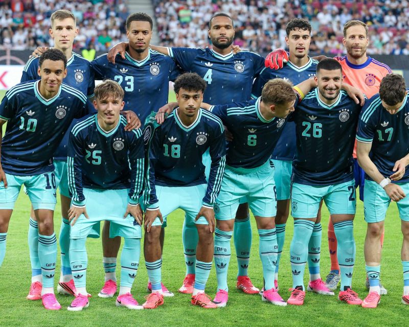 Die deutsche Nationalmannschaft beim Länderspiel gegen Finnland.