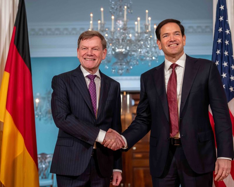 Außenminister Johann Wadephul bei seinem US-Amtskollegen Marco Rubio.