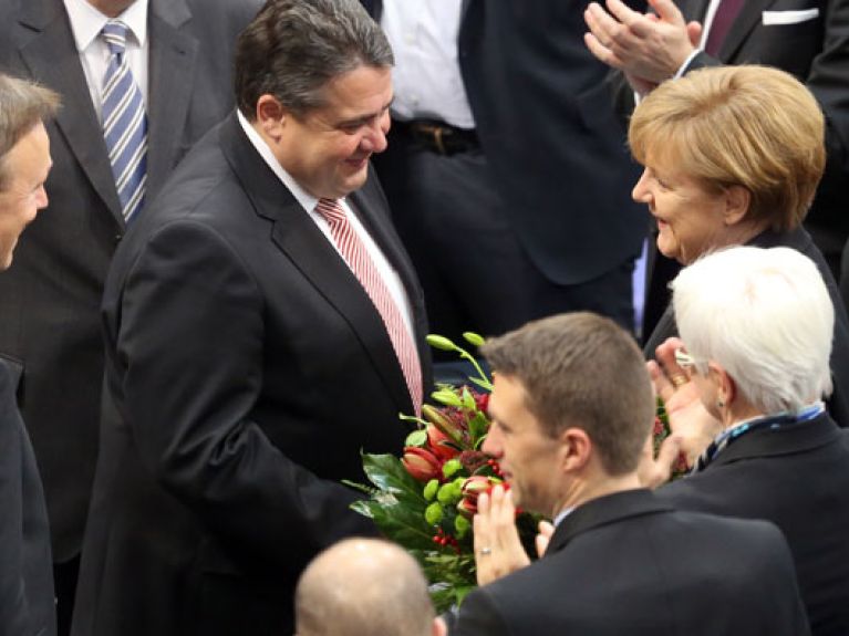 picture-alliance/dpa - Angela Merkel, Sigmar Gabriel