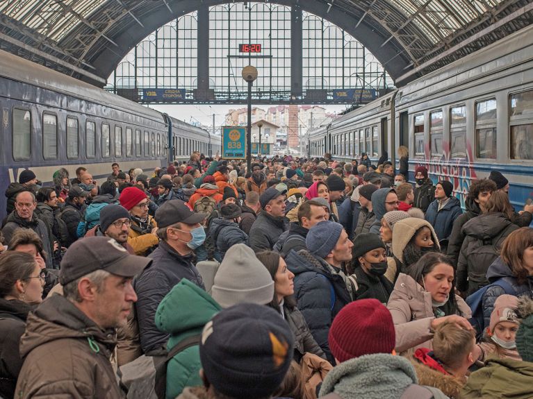 Bahnhof in Lwiw in der Ukraine Bahnhof in Lwiw in der Ukraine
