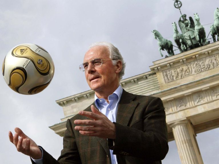 Beckenbauer antes del Mundial de 2006 en Alemania