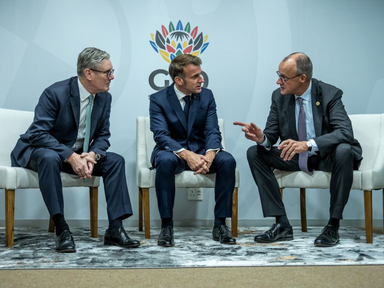 European countries are moving ever closer together. Pictured here: Germany’s Federal Chancellor Merz (right) with France’s President Macron (centre) and the UK’s Prime Minister Starmer